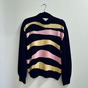 St. John Vintage Black, Pink, and Gold Sweater